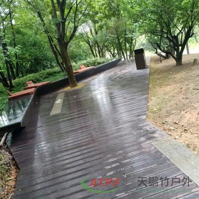 China ISO14000 Donkere bamboe-dekplaten voor balkonparken Te koop