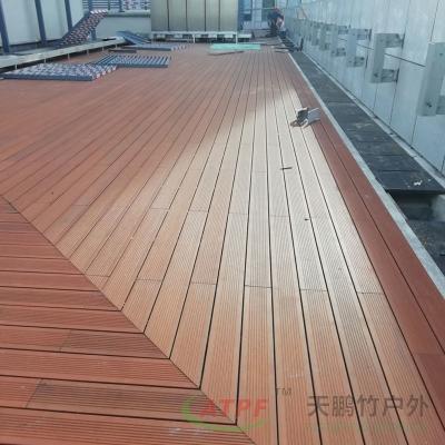 China Bamboe hout anthracite weerbestendige dekplaten 120 mm Te koop