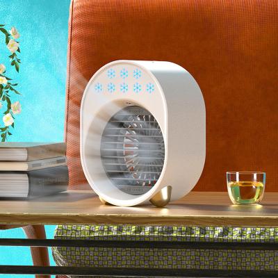 China Air Cooling Cool Fan Cool Fan Air Conditioner Cooler Air Cooler Cool Fan Water Mist Spray Table Fan Quicky Personal Air Space Cooler for sale