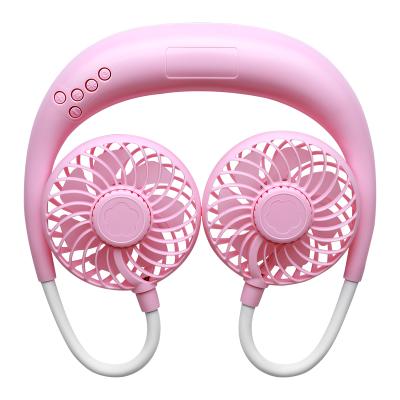 China Hand-free Sport Mini Portable Neckband Fan 2021 Handheld Fashion Neck Fan Usb Fan for sale