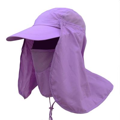 China Sunshade RTS Outdoor Protect Women Hats Men Going Out Face Cover Hats With Coat for sale