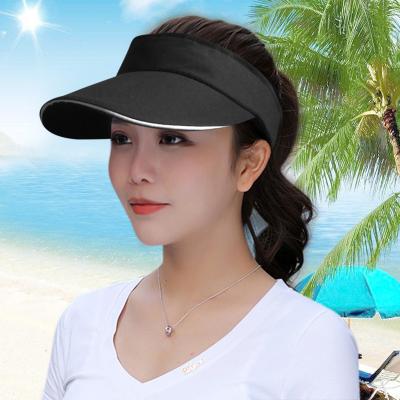 China JOINT Black Sun Visor Summer Hat Sports Caps Summer Hats Running Hats for sale