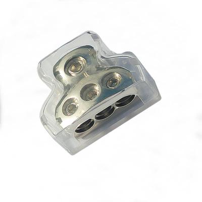 China 4 A.W.G. 1 in 3 out 8 ga in and out gauge car audio stereo distribution block power distribution connecting block 0ga in /4ga for sale