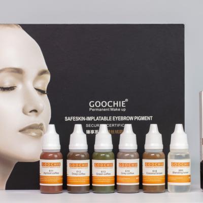 China Goochie Herbal Healthy Eyebrow Tattoo Ink Permanent Makeup Pigment Kit for sale