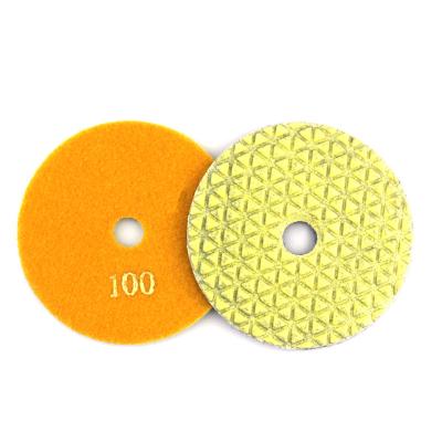 China Granite 4 Inch Dry Use Diamond Polishing Pad For Granite And Marble for sale