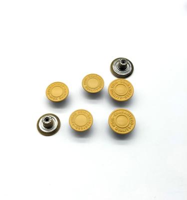 China Factory Good Quality Classic 17mm Brass Custom Logo Denim Tack Jeans Button Eco-friendly For Jeans for sale