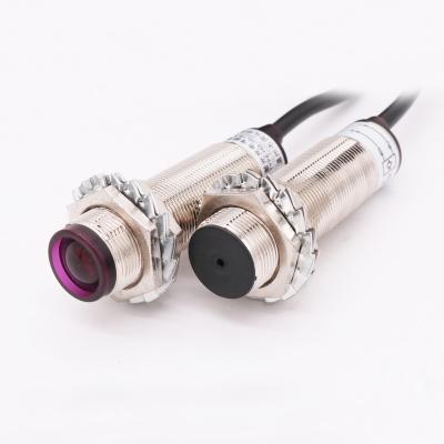 China Industrial Automation by M18 Metal Laser Sensor Optical Position Sensor Industrial Automation 10m Distance Beam Sensor for sale