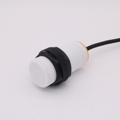 China Industrial Automation DINGGAN PTFE Shell Sensor M30 DC PNP NC Inductive Distance Sensor 10mm 15mm for sale