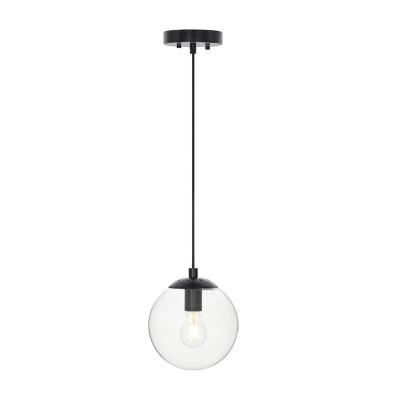 China Lighting Height Can Be Adjustable Ceiling Light Indoor Glass Pendant Modern Black Rope Pendant Light For Kitchen for sale