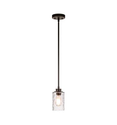 China Wholesale Mid Century Modern Ceiling Light Chandelier 1 Light Dark Bronze Glass Pendant Light for sale