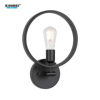 China Manufacturer Wall Sconce Light Modern Black Bathroom Vanity Lamp Lighting Fixture With LED Bulb for sale