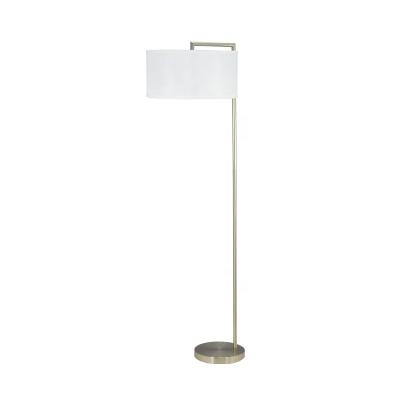 China Customized Modern Modern Iron Home Hotel Bedroom Floor Lamp Standing Light With Fabric Shade for sale