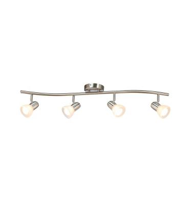 China Modern Modern S Shaped Ceiling Track Light Bar Brushed Nickel 4 Light Kitchen Track Lighting for sale