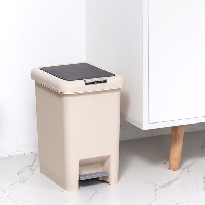 China China Sustainable Wholesale Foot Pedal Small Household Plastic Trash Can With Cover for sale