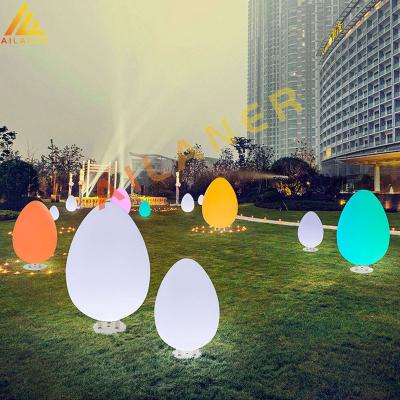 China Handmade Park Sports Outdoor Garden Led Ball Stone Light Waterproof Ball Stone Led Lawn Light for sale