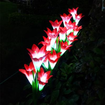 China Lily Landscape Solar Lamp Outdoor Waterproof Home Solar Garden LED Solar Lamp Yard Lawn Lawn Light for sale