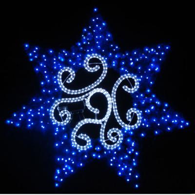 China Handmade custom ip44 20w outdoor 60cm led christmas snowflake led lights for holiday decorations for sale