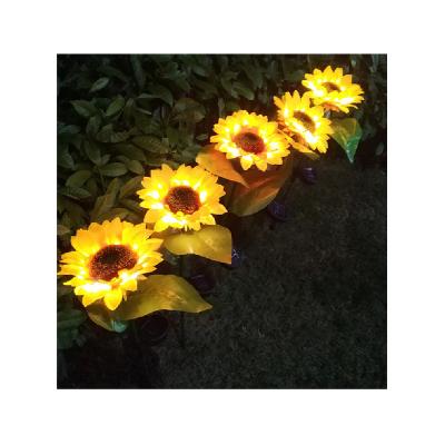 China IP65 Waterproof Garden New Stake Design Lights Outdoor Landscape Led Solar Garden Sunflower Light for sale