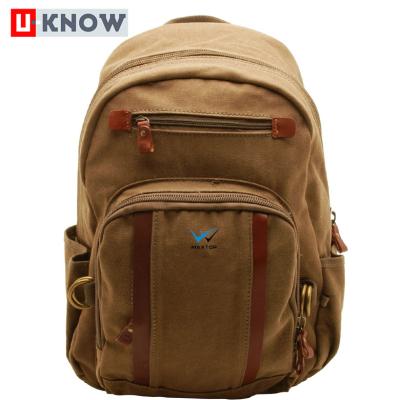 China With USB Outdoor Backpack Vintage Canvas Hiking Backpack China Manufacturer for sale