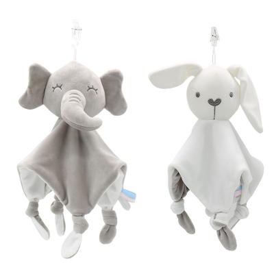 China Plush Baby Toys Super Soft Stuffed Plush Soothing Baby Safety Elephant Cloth Infant Sensory Blanket Towel Newborn for sale