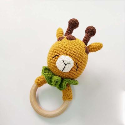 China Soother Toy Infants Rattle Teether Ring Musical Animal Shower Gifts Chew Toy Rattle Soft Toy Cute Animal Chewing Teether for sale