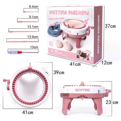 China Outdoor Kids DIY Play Set Hand Knitting Machine Series Hot Selling Child Toy Plastic Manual Knitting Loom Woolen Knitting Machine Parent for sale