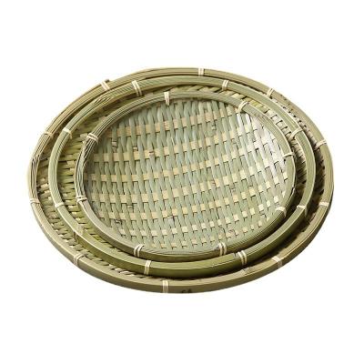 China Weaving Farm Hand Sieve Basket Bamboo Fruit Basket Africa Woven Handmade Bamboo Basket New Design for sale