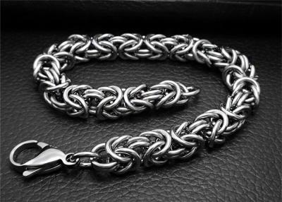 China Adjustable Silver Stainless Steel Bangle Bracelets With Double Bone Charms Link for sale