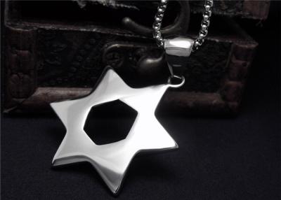 China Classic Stainless Steel Pendant Necklace Hollow Pentagram Necklace For Men for sale