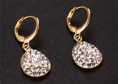 China Sparkling Plated Cubic Zircon Water Drop Earrings Pair Well With Every Style for sale