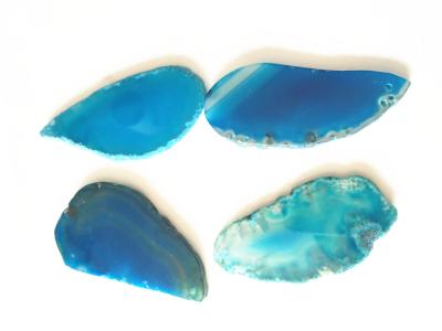 China Popular Blue Agate Stones , Light Blue Raw Tumbled Agate Stones For Earring for sale