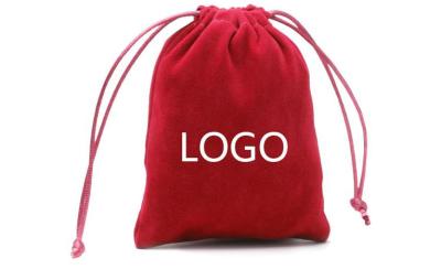 China Custom Logo Velvet Jewelry Packaging Pouches For Necklaces Rings and Earrings for sale