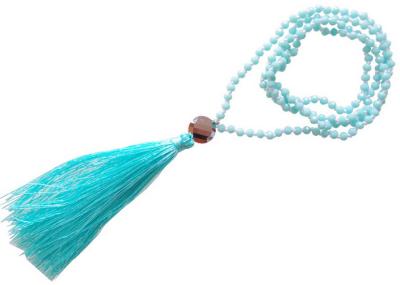 China Chain Crystal Bead Necklace Tassels Pendants Handcrafted Gemstone Jewelry for sale