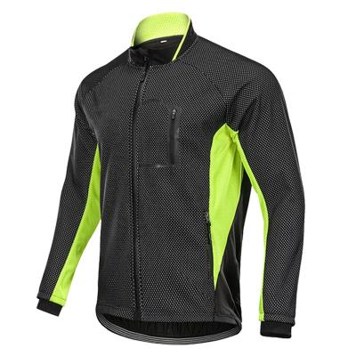 China Customization Antibacterial Fleece OEM Warm And Windproof Cycling Jacket Autumn And Winter Cycling Jacket for sale