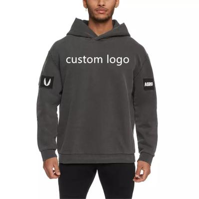 China Solid color sweater men autumn and winter anti-pilling custom brand men's European and American pullover large size long-sleeved hoodie for sale