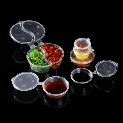 China Freshness Preservation 0.5oz 1oz 1.5oz 2oz 3oz 4oz 5oz Disposable Plastic Sauce Maker Cup Take Away Disposable Plastic Food Container Bowl Cup for sale