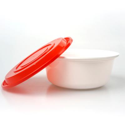 China Freshness Keeping Amazon Success Takeaway Disposable Food Containers Airtight Plastic Round Bowl Set for sale