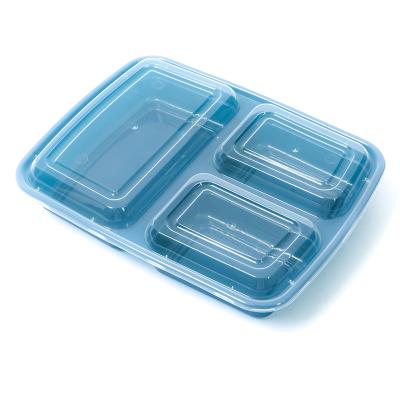 China New Arrival Microwavable 3 Compartment Take Away Kids Bento Box Disposable Microwavable Plastic Containers for sale