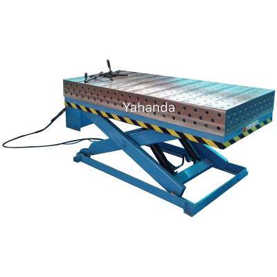 China Economical hydraulic 3D scissor lifter welding table to adjust the working height quickly and steplessly for sale