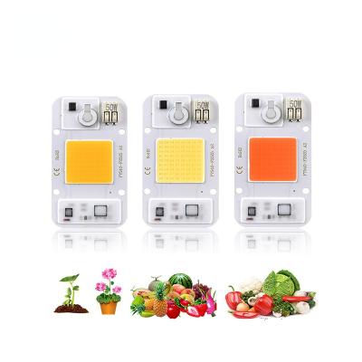 China 7540 AC LED COB Aluminum Chip Chips AC220V 20W 30W 50W No Need Driver For DIY Grow Light Full Spectrum 380-780nm Plant Seedling Flower for sale