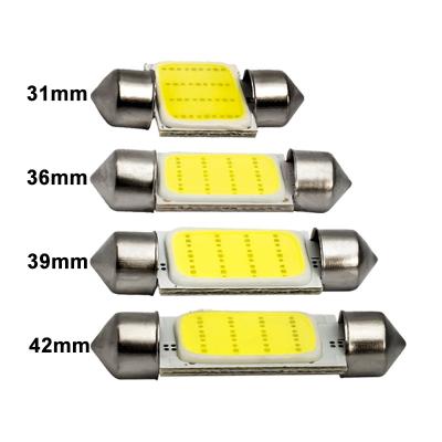 China C10W C5W LED COB Festoon 31mm 36mm 39mm 41/42mm Auto White 12V Bulbs For Interior Car License Plate Light 6500K 12SMD C5W LED Reading Bulb for sale