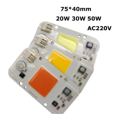 China 7540 AC COB LED Chips AC220V 20W 30W 50W No Need Driver For DIY Grow Light Plant Seedling Flower Rectangular Full Spectrum 380-780nm for sale