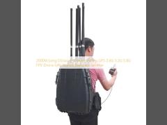 2000M Long Distance Glonass Galileo GPS 2.4G 5.2G 5.8G FPV Drone UAV Signals Backpack Jammer