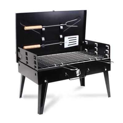 China Portable Outdoor Camping Easily Assembled Foldable Patio Box BBQ Charcoal Grill GRILL Foldable Charcoal Grills for sale