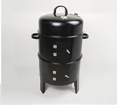 China Height Adjustable 3 In 1 Tower Barrel BBQ Mini Smoker Oven Charcoal Vertical Grills for sale