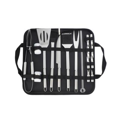 China Easily Cleaned 21 Piece Stainless Steel BBQ Grill Tool Kit Accessories Utensils BBQ Tool Kit for sale