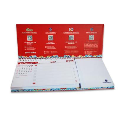 China paper & Cardboard table / Shenzhen factory desk calendar custom printing with notepad and logo for sale