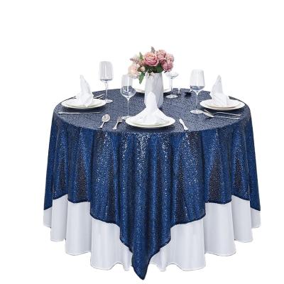 China China style waterproof soft wrinkle free sequin fashion textile square tablecloth for home decoration for sale