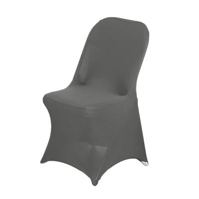 China Simple Spandex Folding Chair Covers Stretch Chair Covers Washable Fitted Protector For Wedding Party - Gray for sale