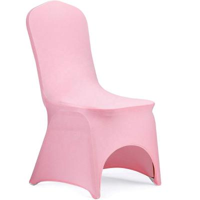 China Competitive Plain In Price Polyester Spandex Chair Cover For Camping Banquet Wedding for sale